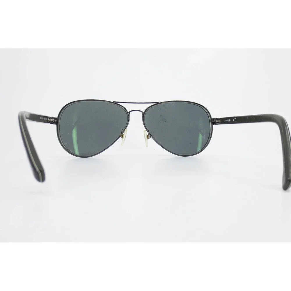 Lacoste L163S Aviator Sunglasses Gunmetal Black Metal Frame Pilot 62-13-140 035